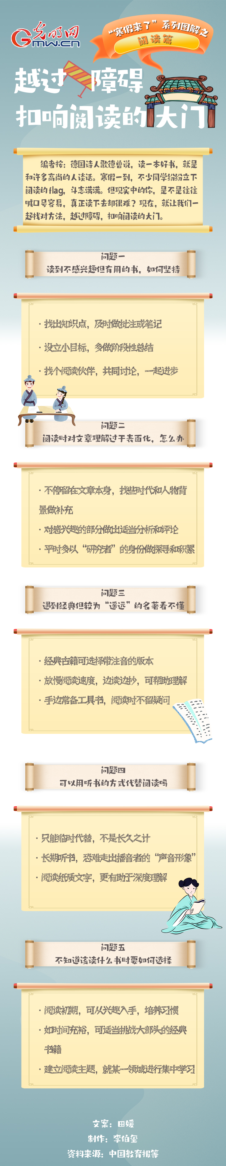 【“寒假来了”系列图解之阅读篇】越过障碍 扣响阅读的大门