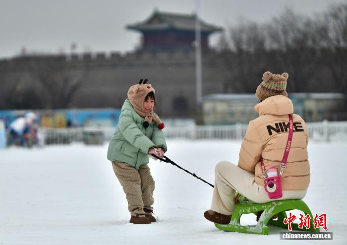 雪飘石家庄 民众乐享冬日雪趣 雪飘石家庄民众乐享冬日雪趣