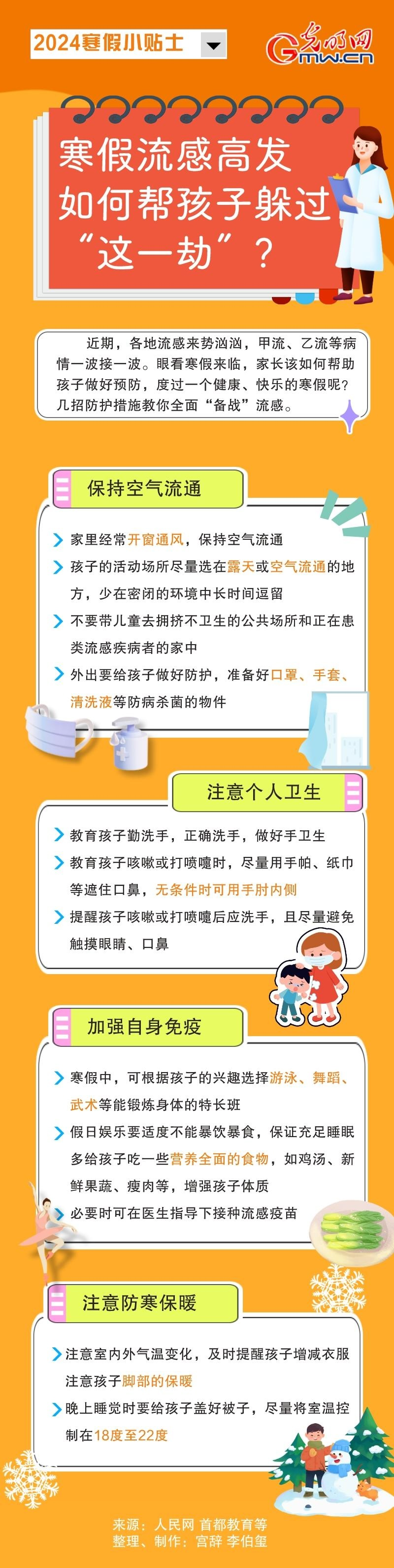 【2024寒假小贴士】寒假流感高发 如何帮孩子躲过“这一劫”？